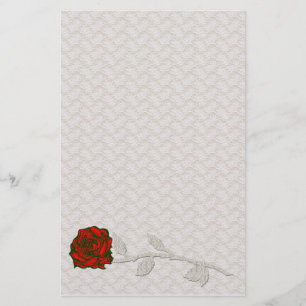 Papelaria Lace romântico e Papel de carta Rosa