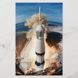 Papelaria Lançamento do foguete Apollo Saturn V à Lua 1969