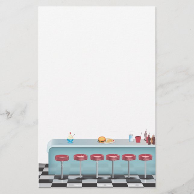 Papelaria Lanchonete Vintage All American (Frente)