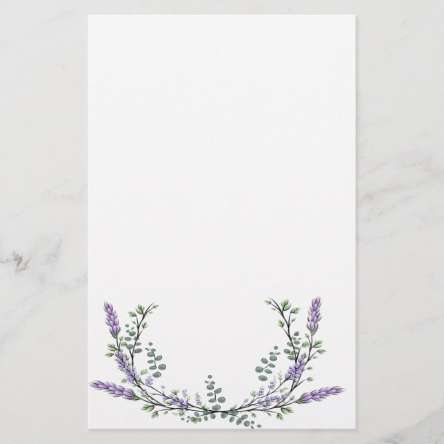 Papelaria Lavanda e Eucalyptus (Frente)