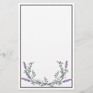 Papelaria Lavanda e papel de carta Eucalyptus