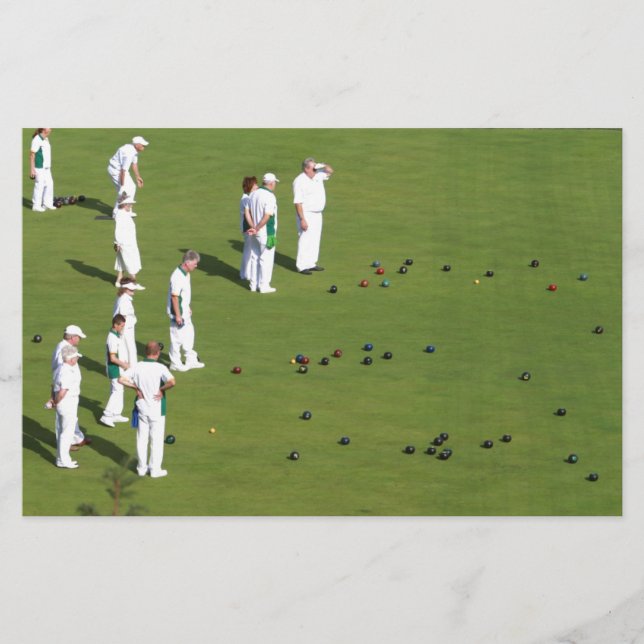 Papelaria Lawn Bowls Inglaterra (Frente)