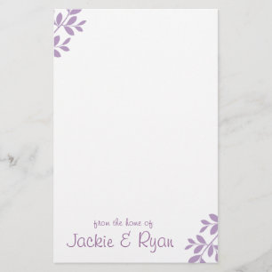 Papelaria Leaf Branch Purple Lilac