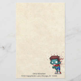 Papelaria Legal Zombie Dude com Sangue / Tinta Splatter