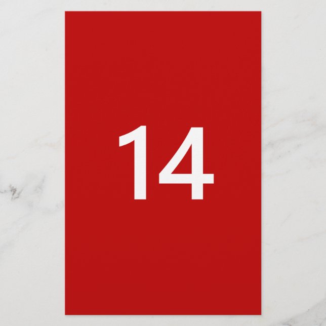 Papelaria Legenda n.º 14 em vermelho e branco (Frente)
