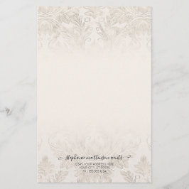 Papelaria Legista francês Damask Ivory Professional Business