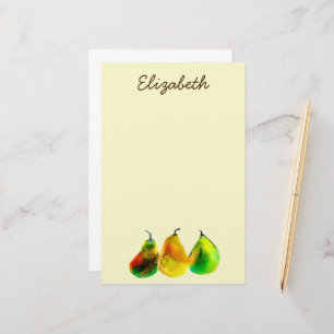 Papelaria Leite de fruta de cor da água doce de Pear art