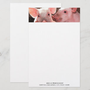 Papelaria Leitões cor-de-rosa, cor-de-rosa, Fotografia anima
