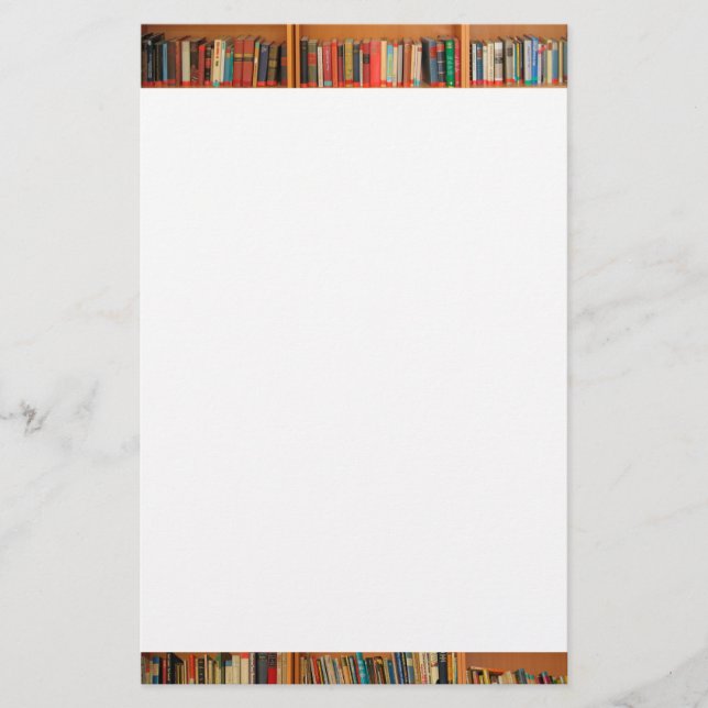 Papelaria Leitura do worm da biblioteca de livros da estante (Frente)