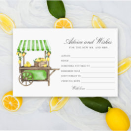 Papelaria Lemon Citrus - Bridal Shower Advice and Wishes