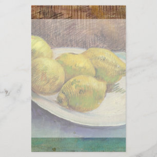 Papelaria Lemons de vida contínua num prato de Vincent van
