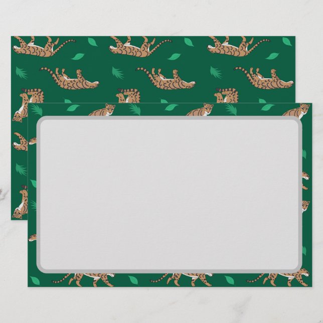 Papelaria Leopardo-Nublado (Frente/Verso)
