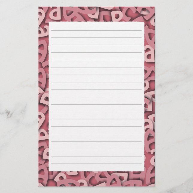 Papelaria Letra A Rosa (Frente)