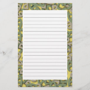 Papelaria Letra A Verde