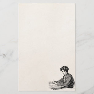Papelaria Letra da escrita da mulher de Edwardian da menina