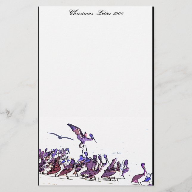 Papelaria Letra de Natal Pelicans Beach 2009 (Frente)