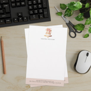 Papelaria Letterhead Personalizada do Bolo Elegante