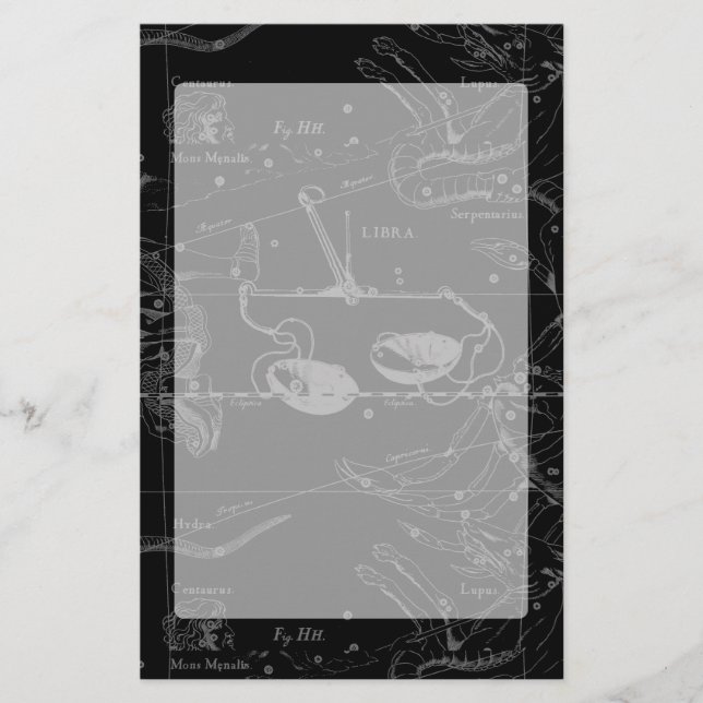 Papelaria Libra Constelação Hevelius cerca de 1690 (Frente)