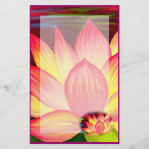 Papelaria Lily Floral, Lilás Rosa Elegante