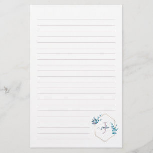 Papelaria Lilycor Eucalyptus enquadrado em monograma