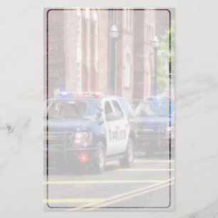 Papelaria Linha de carros de polícia