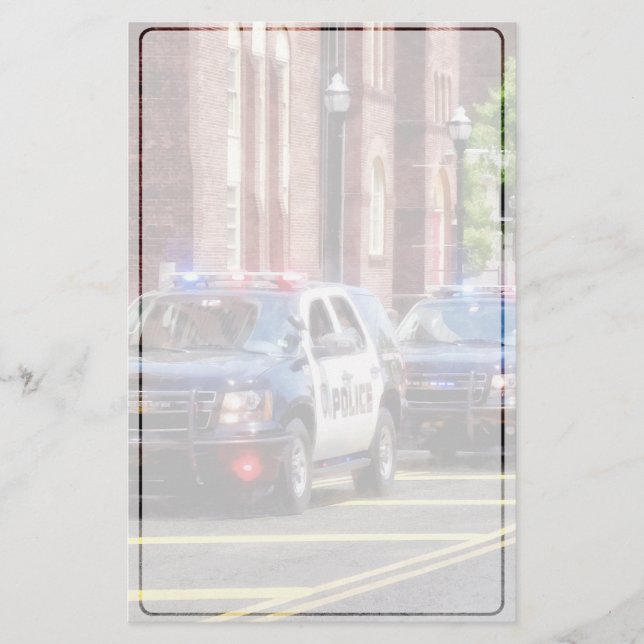 Papelaria Linha de carros de polícia (Frente)