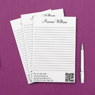 Papelaria linha de tendência de negócios de código qr minima