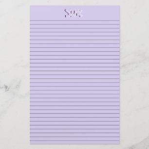 Papelaria Linhas opcionais do Monograma de Papel de Carta Vi