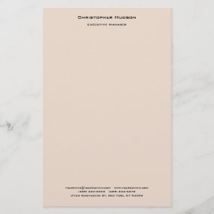Papelaria Linho Simples Minimalista Moderno Profissional