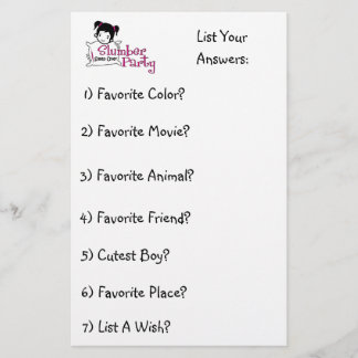 Papelaria Lista 2 do divertimento do partido de descanso