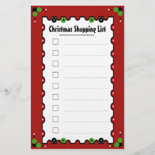 Papelaria Lista de compra do Natal