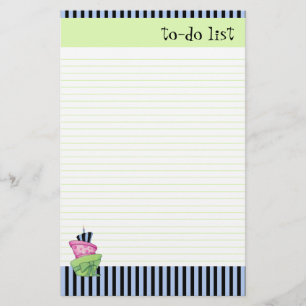 Papelaria Lista de Tarefas Pendentes de Bolo Feliz