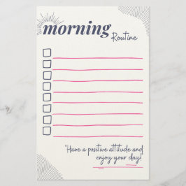 Papelaria Lista de Verificação de Rotina Matinal Pacífica Ar