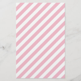 Papelaria Listras brancas e rosa