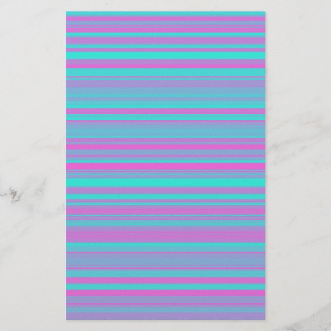 Papelaria Listras de Rosa Roxo Azul Padrão (Frente)