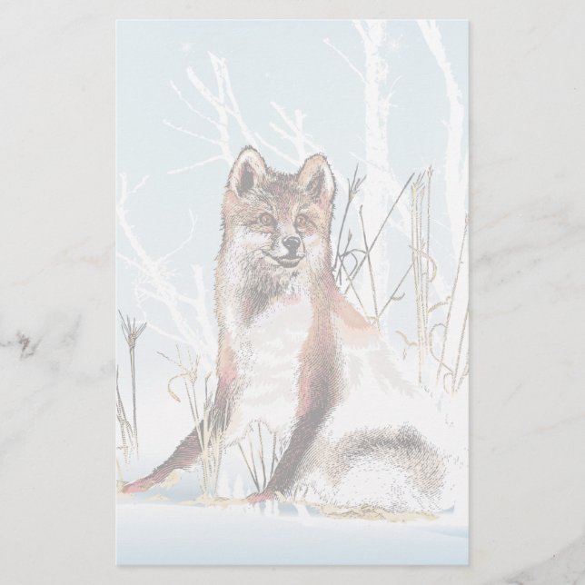 Papelaria Lobo de inverno (Frente)
