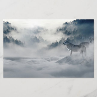 Papelaria Lobos numa paisagem de inverno