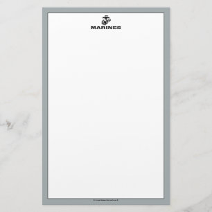 Papelaria Logotipo preto empilhado do USMC