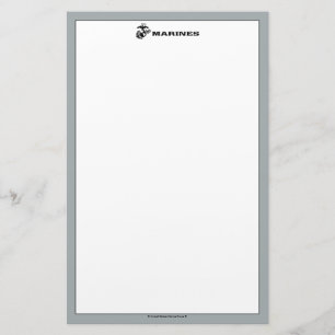 Papelaria Logotipo preto empilhado do USMC