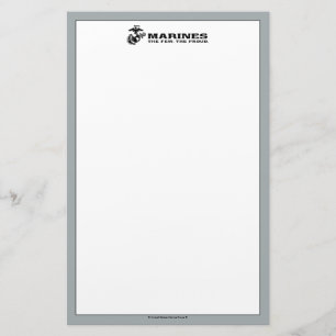 Papelaria Logotipo preto empilhado do USMC "Os poucos, os or