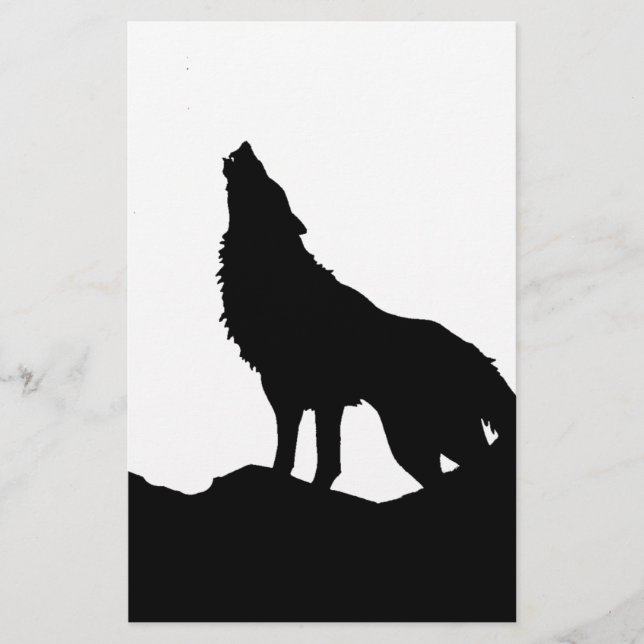 Papelaria Lone Wolf em pé em um morro (Frente)