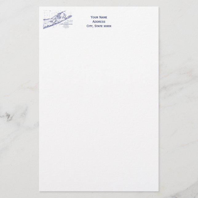 Papelaria Long Island - O Mapa De Hamptons (Frente)