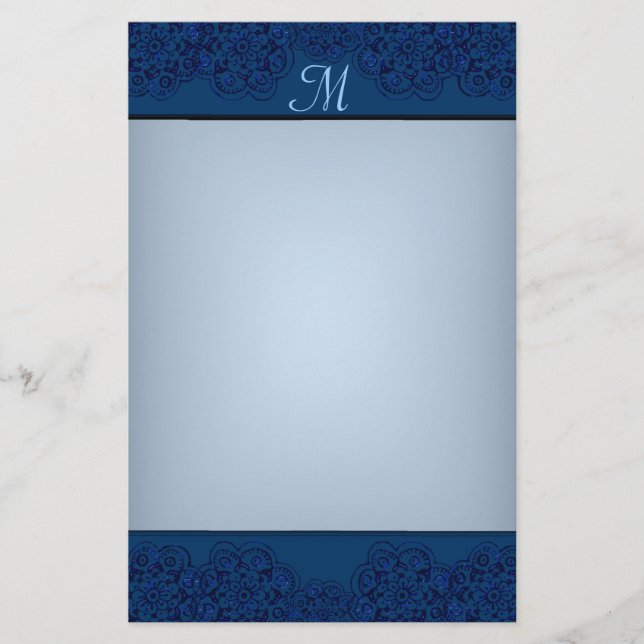 Papelaria Lotus Blossom (Henna) (Azul) (Frente)