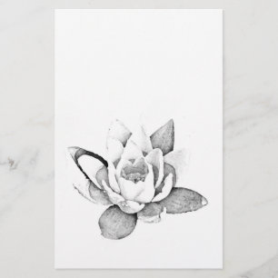 PAPELARIA LOTUS STATIONERY EM PRETO E BRANCO