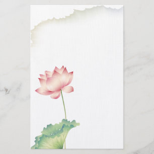Papelaria Lotus Watercolor Stationery