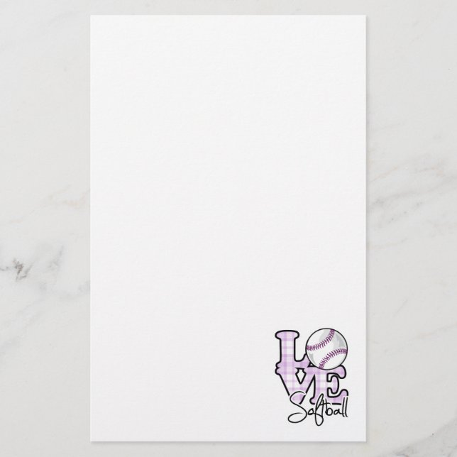 Papelaria Love Softball (Frente)