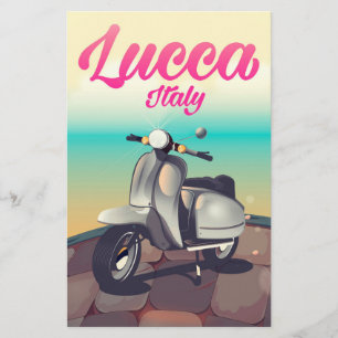Papelaria Lucca Itália impressão de poster de viagens de Pat