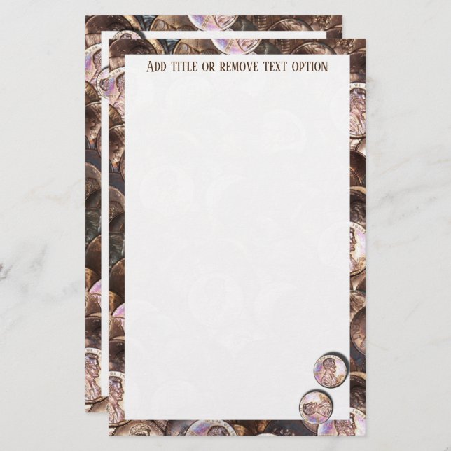 Papelaria Lucky Pennies (Frente/Verso)