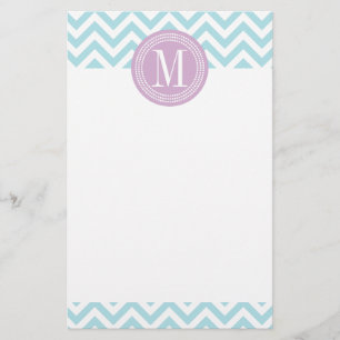 Papelaria Luz - monograma personalizado de Chevron