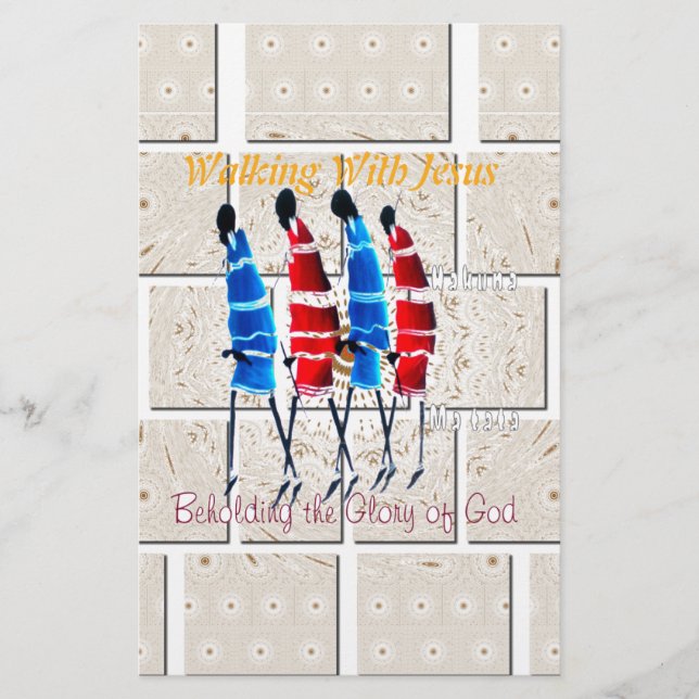 Papelaria Maasai Morans Christian Art Impressão (Frente)